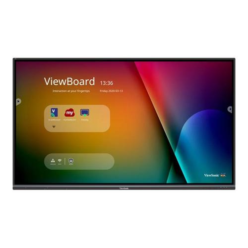 ViewSonic ViewBoard IFP8650-3 - Classe de diagonale 86" (85.6" visualisable) écran LCD rétro-éclairé par LED - interactive - avec écran tactile (multi-touch) / capacité PC en option (slot-in) -...