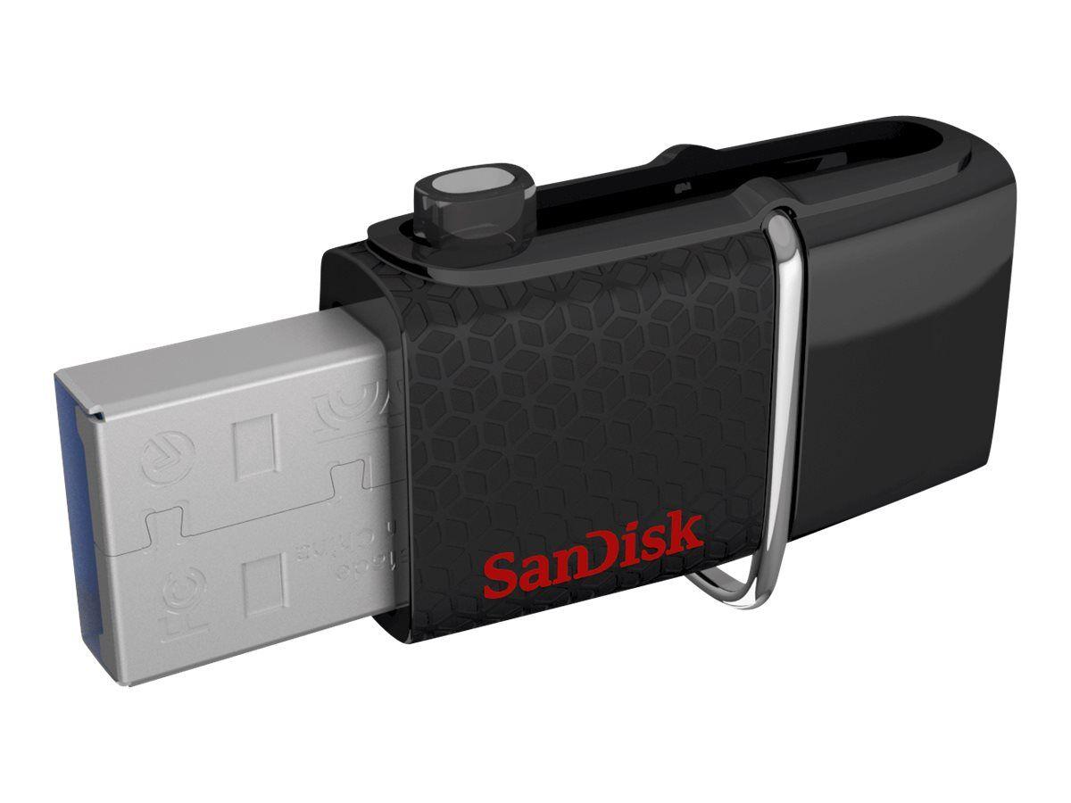 3PCS Clé USB à double connectique ( USB Type-C et USB Type-A) SanDisk Ultra  Luxe 32Go pour les appareils USB Type-C argenté (paquet de trois)