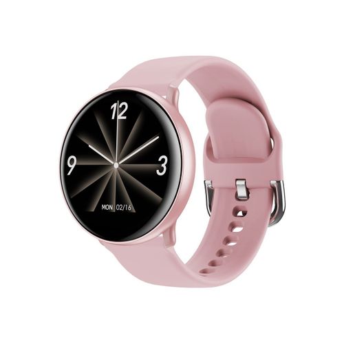 Abyx Fit Silk - Poudre Rose - Montre Connectée Avec Bracelet - Silicone - Poudre Rose - Affichage 1.22" - Bluetooth - 59.2 G