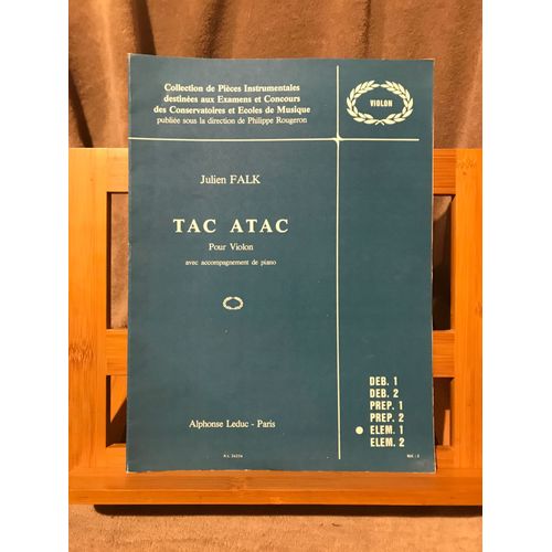 Julien Falk Tac Atac Partition Violon Piano Éditions A. Leduc