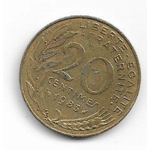 Piece 20 Cts De Franc 1983