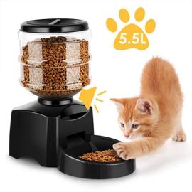 Tera Distributeur Automatique Programmable De Nourriture 5 5l Avec Enregistrement Vocal Pour Chien Chat 1 3 Repas Par Jour Rakuten