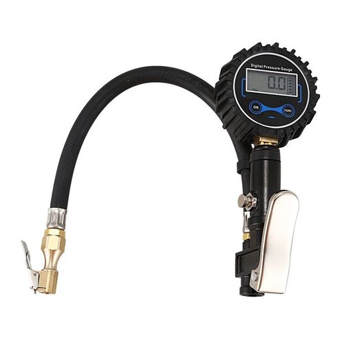 Manomètre Numérique Pour Gonfleur De Pneus Affichage Lcd 200psi Pompe De Compresseur D'air Coupleur À Connexion Pour Moto De Camion De Voiture