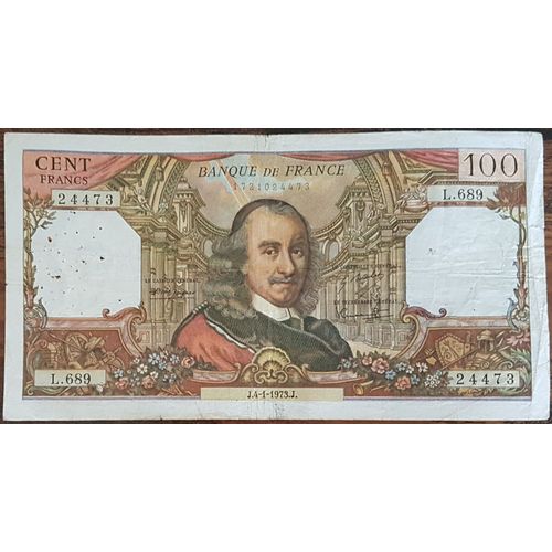 Billet De 100 Francs Corneille 4 - 1 - 1973 France L.689