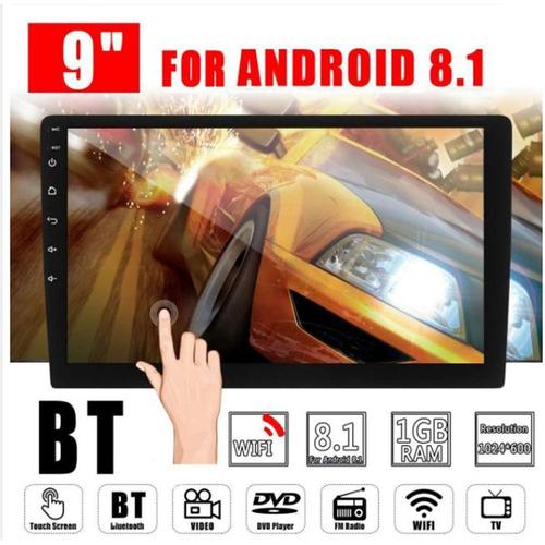 2 Din 9 Pouces Android 8.1 Autoradio Universel Double Din Stéréo Navigation Gps Dans Dash Video Lecteur Multimédia Wi-Fi Bluetooth Bluetooth Avec Caméra 12led