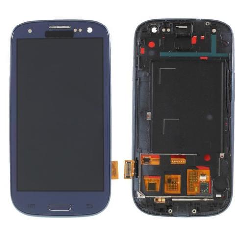 Écran Lcd Assemblage Du Numériseur Et Cadre (Version Tft) Pour Samsung Galaxy S3 I9300 Bleu Scb19