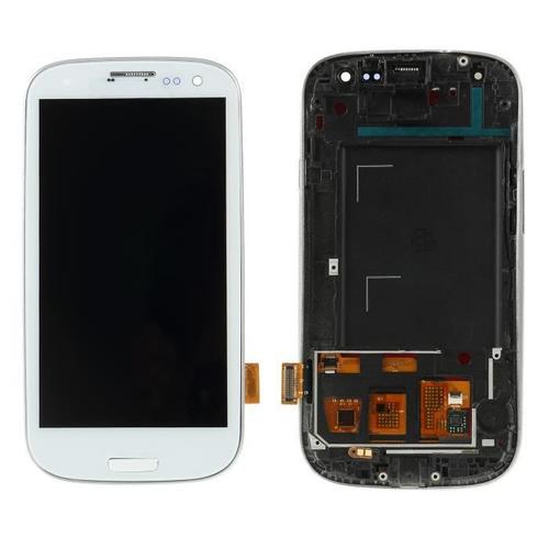 Ecran Lcd Et Composant Assemblage Numériseur+Cadre (Version Tft) Pour Samsung Galaxy S3 I9300-Blanc Scb68