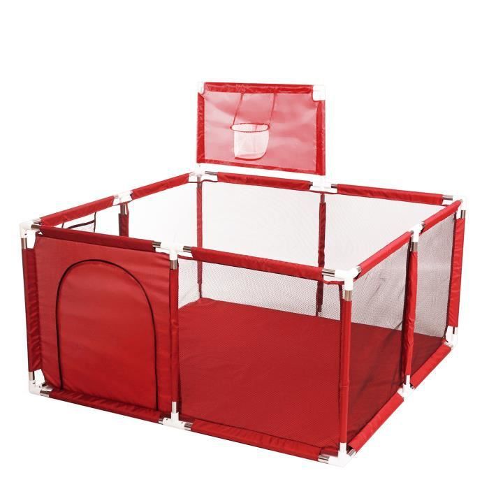 Parc Bebe Cloture De Jeu Terrain De Jeu Jouet Interieur Exterieur Rouge Scb61 Rakuten