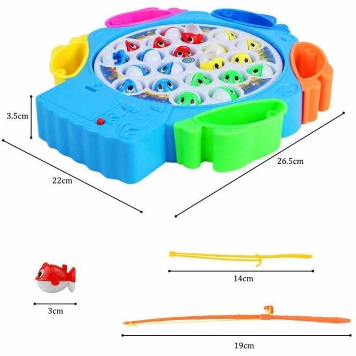 Peche A La Ligne Canne A Peche Enfant Jouet Jeux Peche De Societe Rotative Et Musique Jeu Cadeau Anniversaire Pour 3 4 5 Fille Garco Scb51 Rakuten