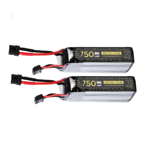 2 PièCes De Batterie Lipo Flywoo Explorer 15,2 V 750 Mah 80c 4s Hv 80c Avec Connecteur Xt30-Générique