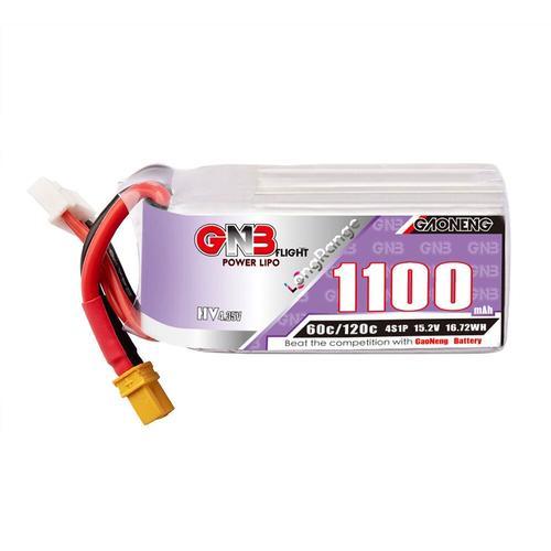 Batterie Lipo Gaoneng Gnb 15,2v 1100mah 60c 4s Avec Connecteur Xt30 / Xt60 Pour Drone Rc-Générique