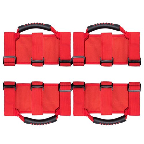 4 X Arceau De Sécurité Saisissant Des Poignées Poignée Pour Wrangler Yj Tj Jk Jk Jl Jlu Sports Freedom X & Unlimited 1955-2018 (À Toute Épreuve Rouge)