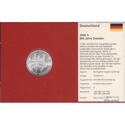 Rfa (Fr.Allemagne) Jägernr: 522 2006 Un Argent Fleur De Coin