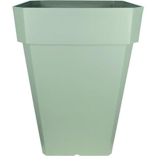 Bac À Fleurs Carré Riviera Soleilla - Plastique - Hauteur 53 Cm - Blanc