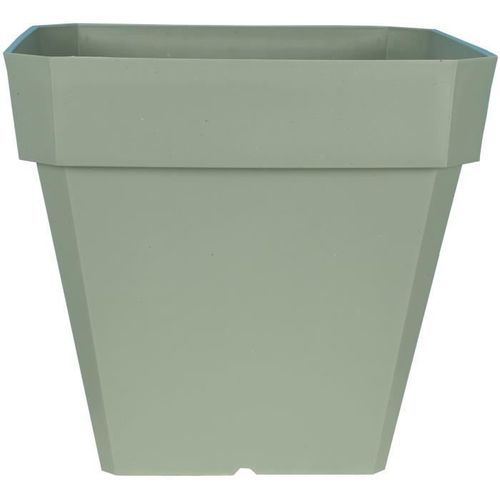 Bac À Fleurs Carré Riviera Soleilla - Plastique - 50x50 Cm - Vert Argile