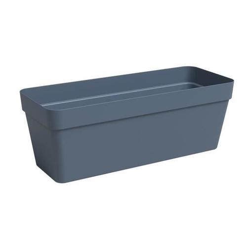 Jardiniere - Plastique - Bleu Ardoise - Rectangulaire - L49,9 X P20 X H18,1cm - Artevasi