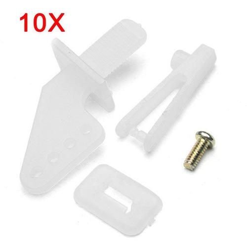 Ensemble D'angles De Servo De Gouvernail 10x Avec Vis à éCrou De 1 Mm Pour Avion Rc-Générique