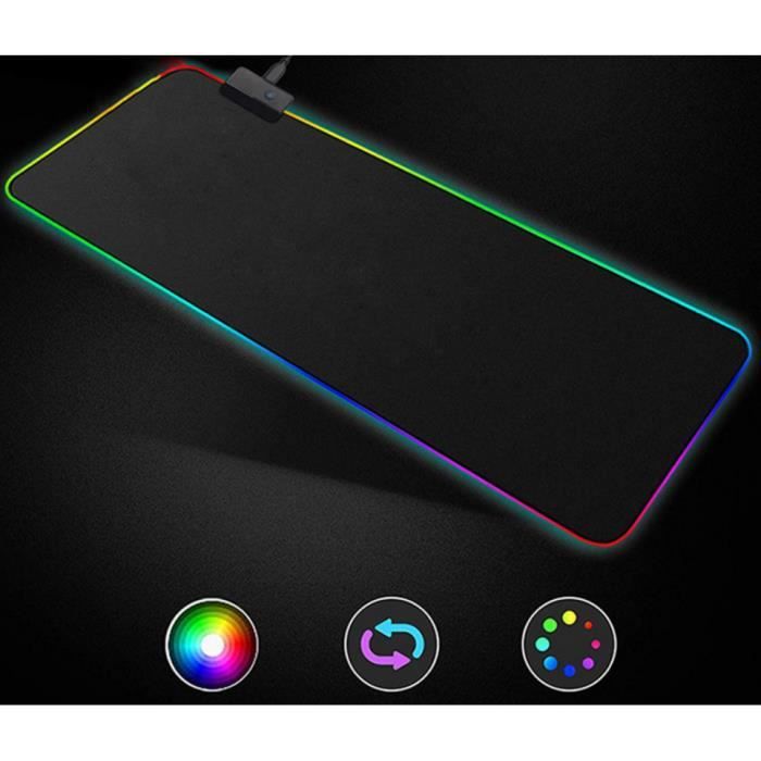 Tapis de Souris Gaming,LED Lumineuse Tapis de Souris,Surface antiderapant 800*300*4mm MKK68