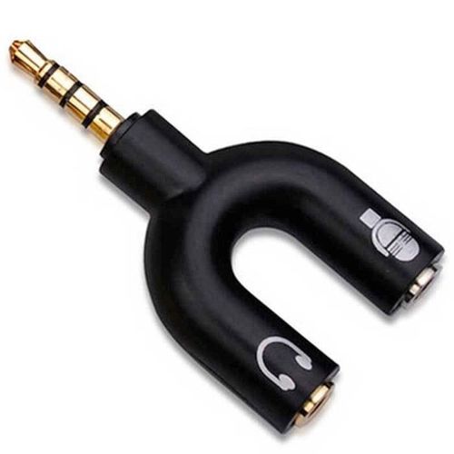 Câble Adaptateur Mini-Jack 3.5mm 1 Mâle à 2 Femelle pour Écouteurs Micro Casque MKK6