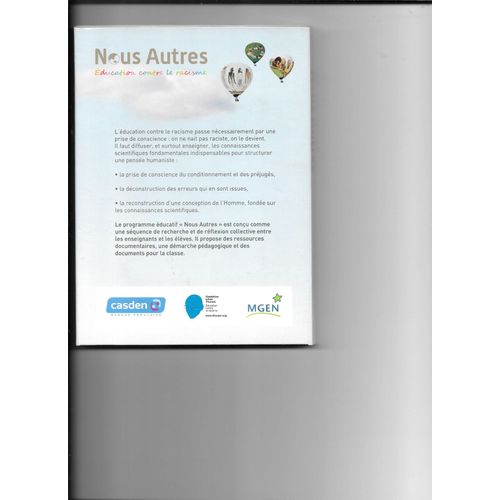 Nous Autres Education Contre Le Racisme Pour L'enseignant Et La Classe De 9 À 11 Ans Par Un Collectif Dont Yves Coppens 2 Dvd En Coffret Mgen