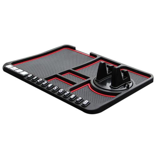 Support De Téléphone Portable Pour Tapis Antidérapant En Silicone Pour Voiture Navigation Mobile Au Tableau De Bord Noir