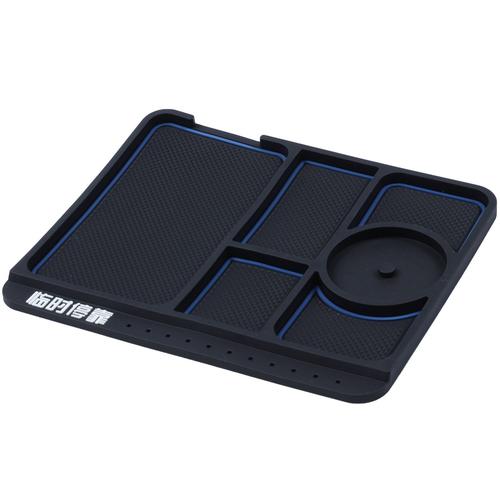 Support De Téléphone Portable Pour Tapis Antidérapant En Silicone Pour Voiture Navigation Mobile Au Tableau De Bord (Côté Bleu)