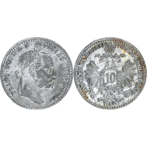 Autriche - 1869 - 10 Kreuzers - Franz Joseph I - Argent - 20-228