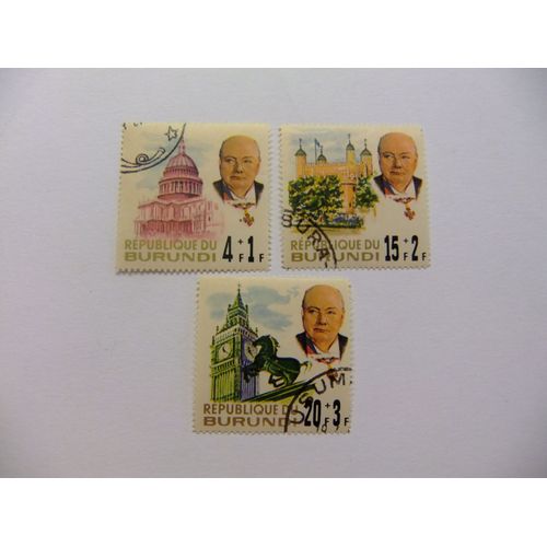 58 Burundi 1967 / Aniver. De La Muerte De Winston Churchill / Yvert 214 / 216 Mnh