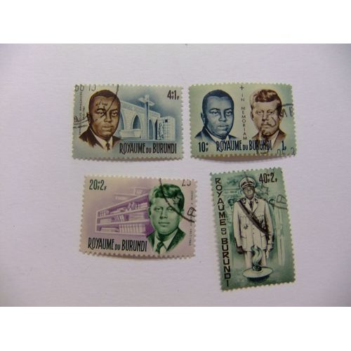 58 Burundi 1966 / Principe Louis Rwagasore Y Presidente Kennedy / Yvert 168 / 171 Fu