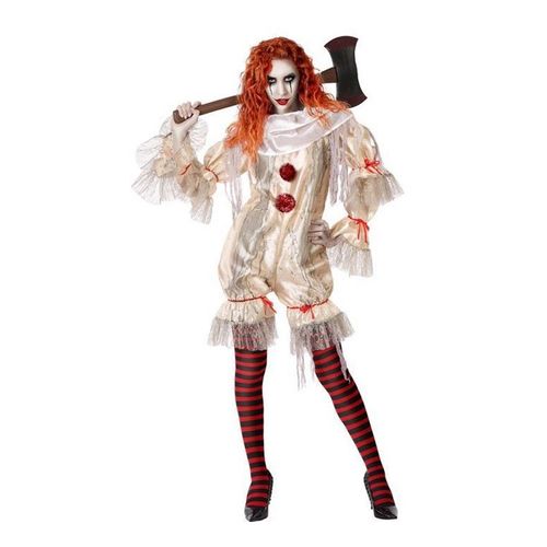 Costume Clown Blanc Pour Les Femmes (Taille M-L)