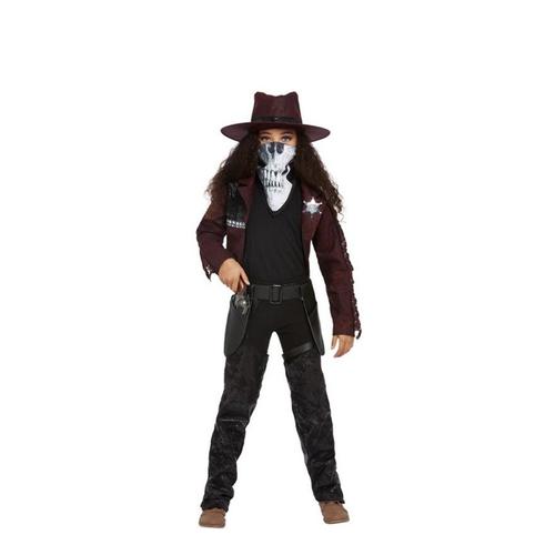 Costume Noir Pour Les Filles Bourgogne Cowgirl (Taille 4-6a)