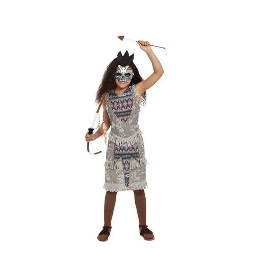 Gris Foncé Costume Indien Pour Les Filles (Taille 7-9a)