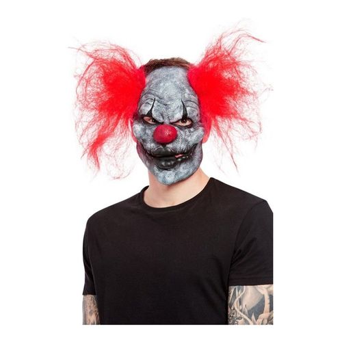 Sinister Clown Latex Masque, Avec Des Cheveux (Taille Unique Adulte)