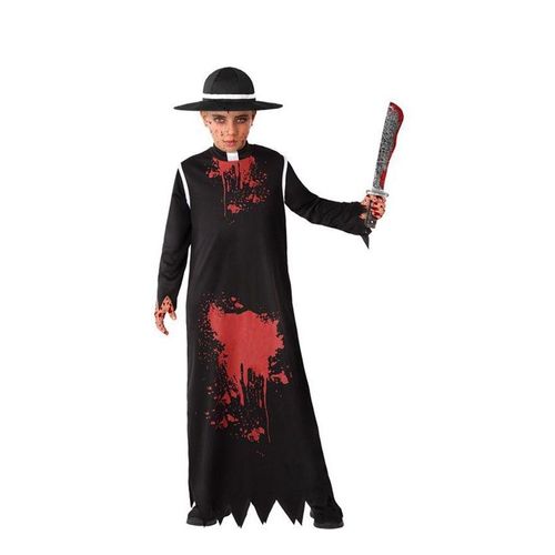 Cura Costume Noir Pour Les Garçons Sanglants (Taille 10-12a)
