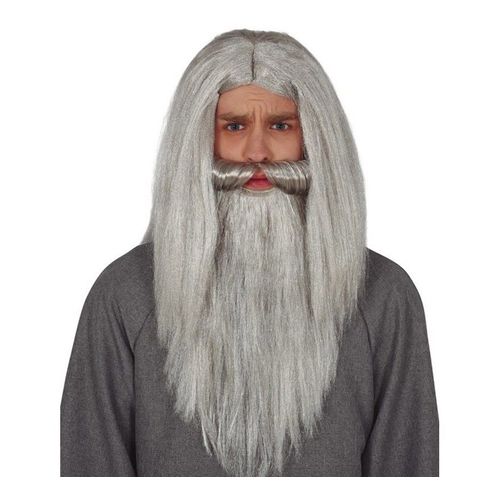 Les Cheveux De Mago Et Une Barbe Grise (Taille Unique Adulte)