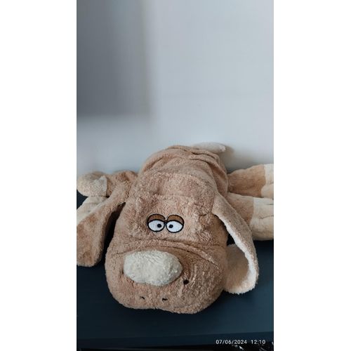 Peluche Doudou Chien Allongé Dupuis Editions Marron