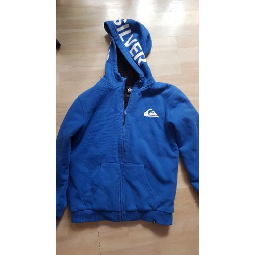 Gilet Doublé Quicksilver Bleu 14 Ans & Capuche