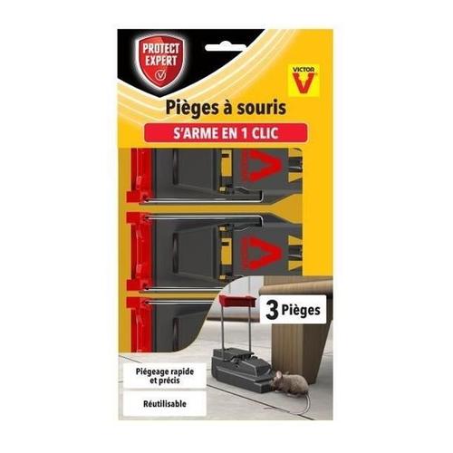 Protect Expert SOUTRAP3 Pieges a Souris - 3 Tapettes Plastiques Pex