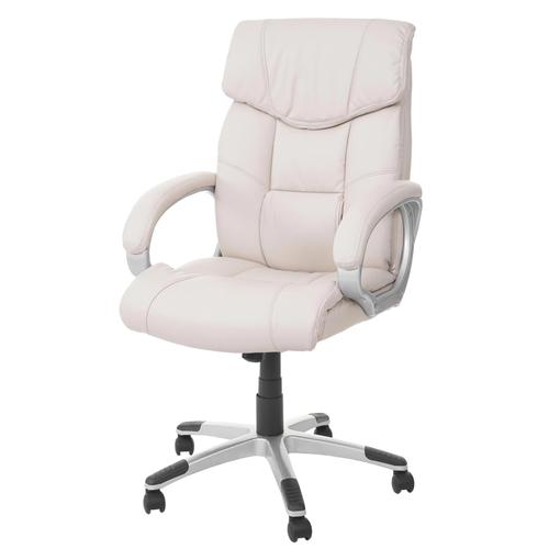 Fauteuil/Siège De Bureau M61, Classique, Similicuir   Crème