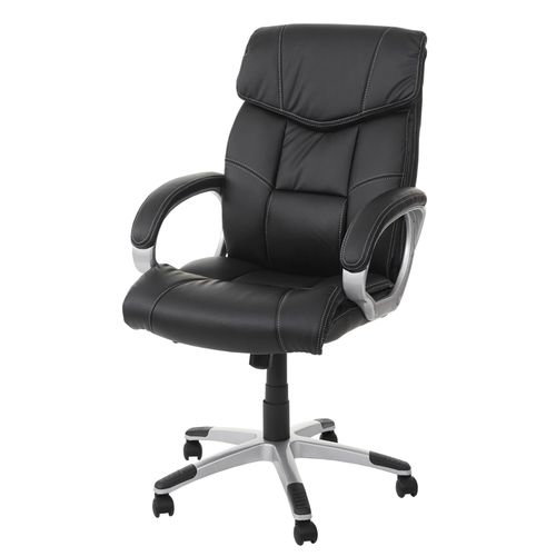 Fauteuil/Siège De Bureau M61, Classique, Similicuir   Noir