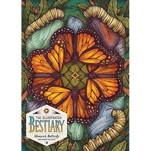 Illustrated Bestiary Puzzle: Monarch Butterfly (750 Pieces)