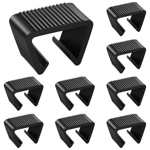 Clips de Meubles en Osier Patio ExtéRieur, Canapé Connexion Noir pour Rotin Jardin