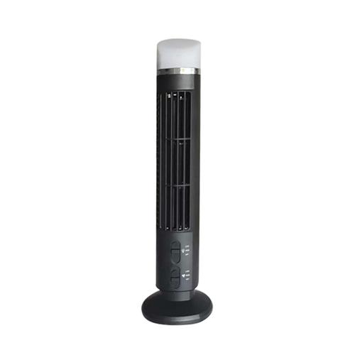 Ventilateur Refroidisseur D'Air Portable, Tour Simplifié avec LED, Vent Puissant, Peu Encombrant, Sans Lame, Interface USB Noire