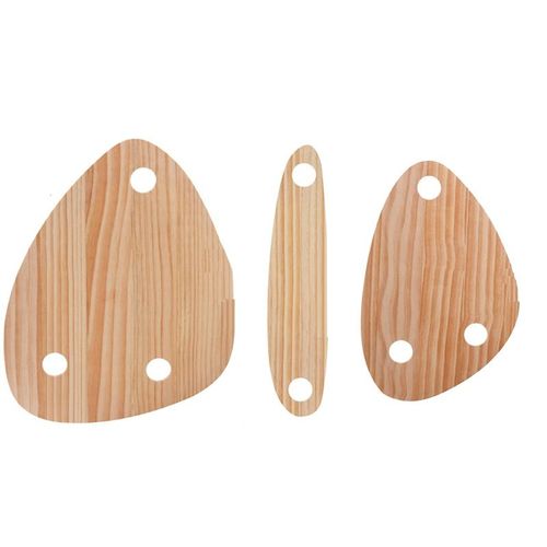 Plateau de Service pour DéCoration Bouteille Vin 3 PièCes, Planche Plate Charcuterie en Bois, Fromage Flottant FêTe