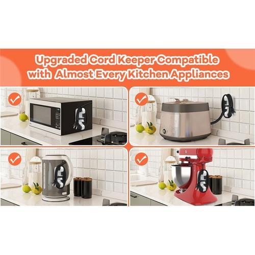 Organisateur de Cordon 5 PièCes pour Petits Appareils éLectroméNagers -Cordon D'Alimentation Blender, CafetièRe, Autocuiseur et Friteuse à Air