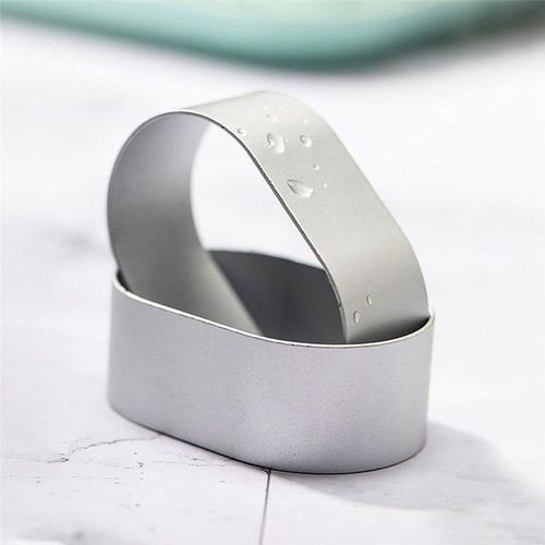 10 PièCes Moules à Fromage en Alliage D'Aluminium Ovale Moule Mousse Pain Gâteau avec 100 Outil de Cuisson Papier Doublure