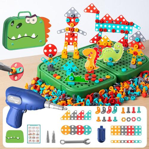 230pcs Dinosaure Simulation Valise Vis Jouets éDucatifs Perceuse éLectrique Assemblage Bricolage BoîTe à Outils De RéParation DéMontage GarçOns Filles Maison De Jeu-Générique