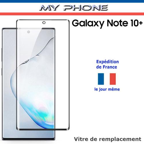 Pour Samsung Galaxy Note 10+ /Plus Verre Noir Vitre Avant Écran Réparation Remplacement Sm-N975f