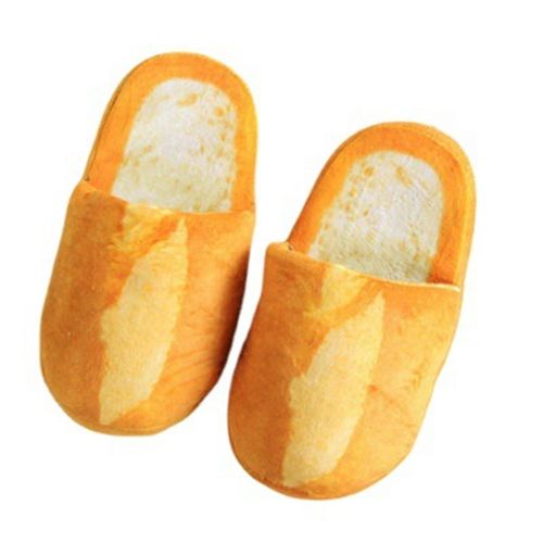 Simulation Foodie Bread Burger Toast Winter Home Pantoufles en Coton Chaud AntidéRapantes à Semelles Souples, Type A(L)