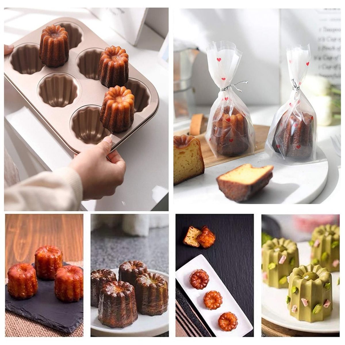 Moule  Gteau En Forme De Canele  6 Cavits, Plat De Cuiss... - 3